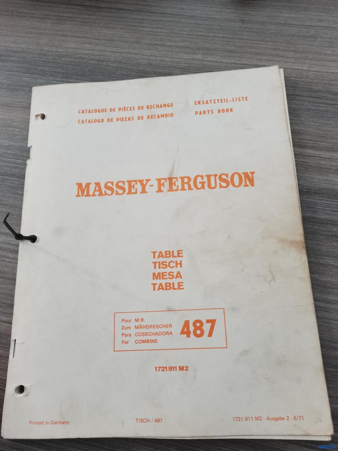 Catalogue de pièces détachées pour Massey-Ferguson 487