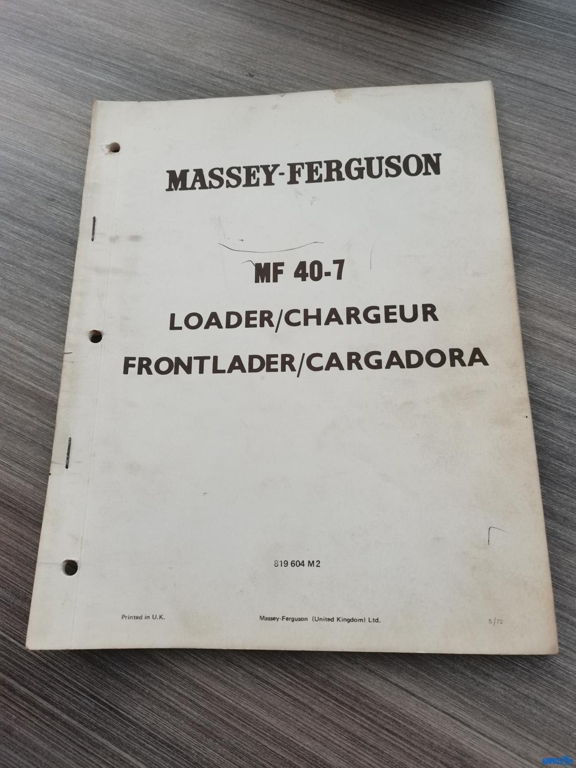 Catalogue de pièces détachées pour chargeur Massey-Ferguson 40-7