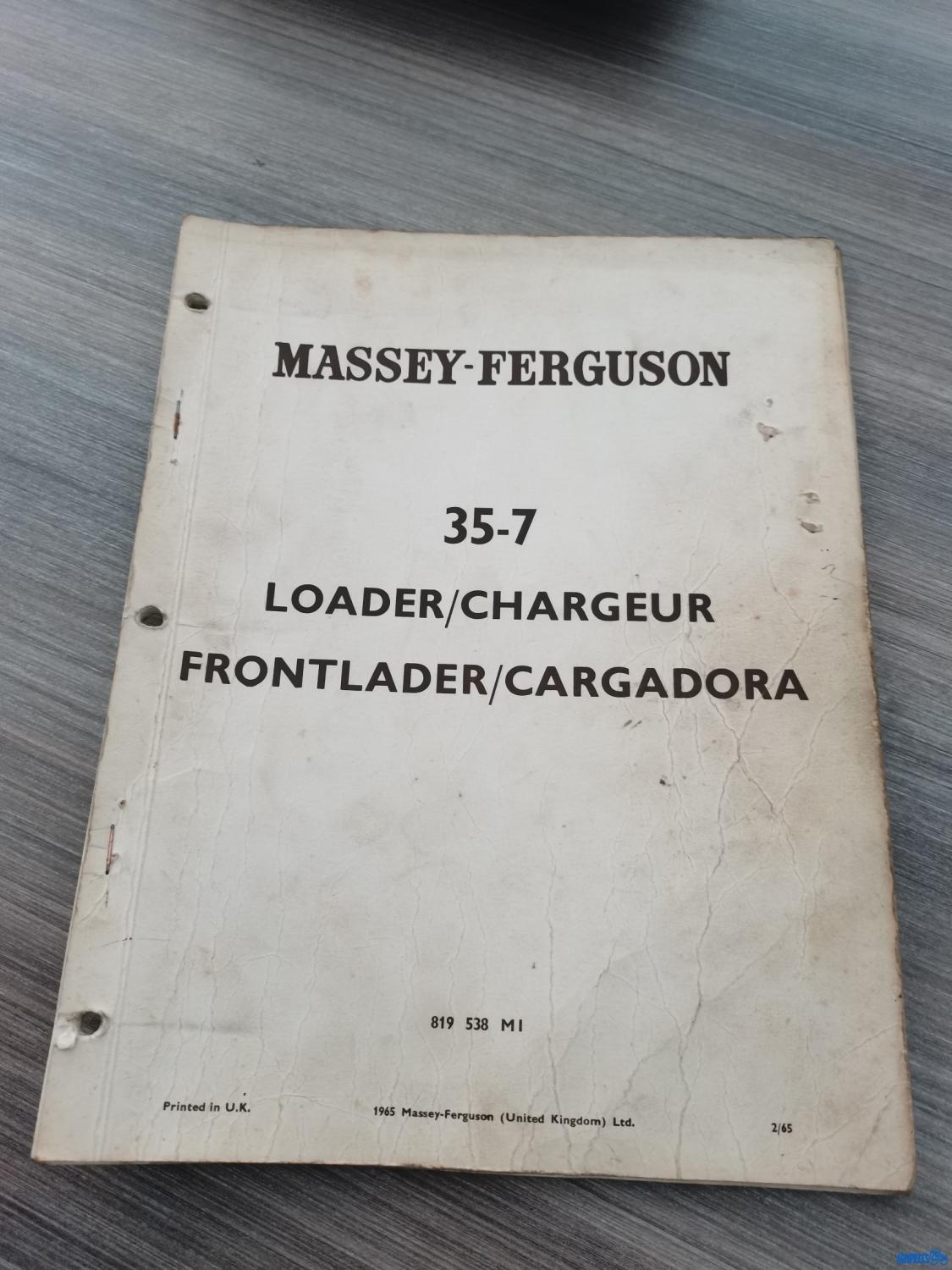 Catalogue de pièces détachées pour chargeur Massey-Ferguson 35-7