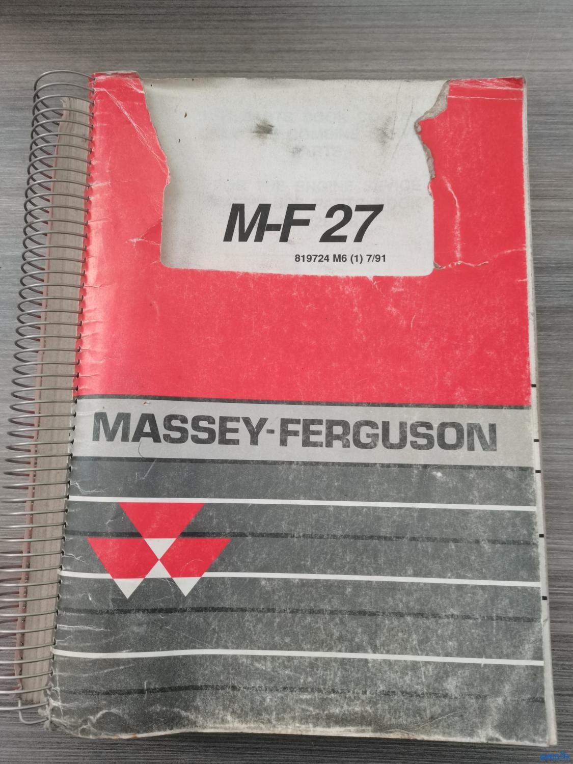 Catalogue de pièces détachées pour moissonneuse Massey-Ferguson 27