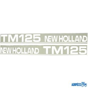 Autocollants New Holland TM125 ancien modèle