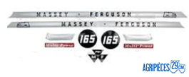 Kit autocollants de capot Massey Ferguson série 100 4 CYL .