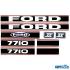 Autocollants Ford 7710 Force 2 rouge et noir